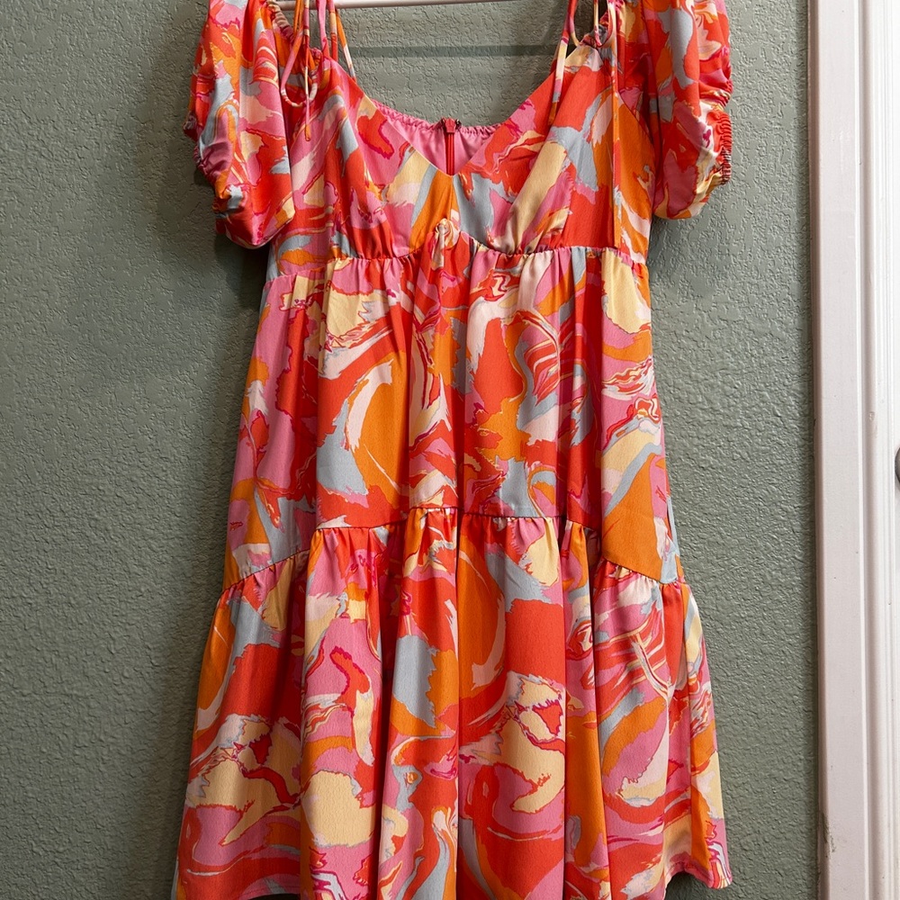 Colorful Swirl Pattern Dress